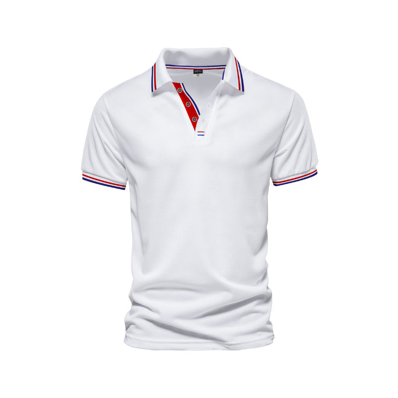 Einfarbiges Poloshirt mit Reverskragen