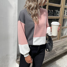 Laden Sie das Bild in den Galerie-Viewer, Gestrickter Sweatshirt mit Farbblock