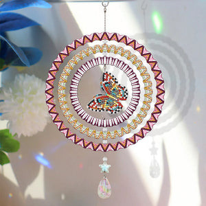 DIY Diamantmalerei doppelseitig drehbares hängendes Windspiel