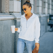Laden Sie das Bild in den Galerie-Viewer, Minimalistisches Sweatshirt mit Reißverschluss