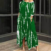 Laden Sie das Bild in den Galerie-Viewer, Unregelmäßiges Kleid mit Batikmuster
