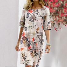 Laden Sie das Bild in den Galerie-Viewer, Klassisches Mode-Blumenkleid