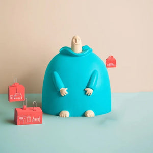 Kleines blaues Mittelfinger-Ornament