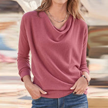 Laden Sie das Bild in den Galerie-Viewer, Damen Einfarbiger Pullover