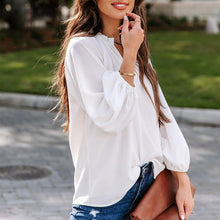 Laden Sie das Bild in den Galerie-Viewer, Lässige Bequeme Bluse mit V-Ausschnitt