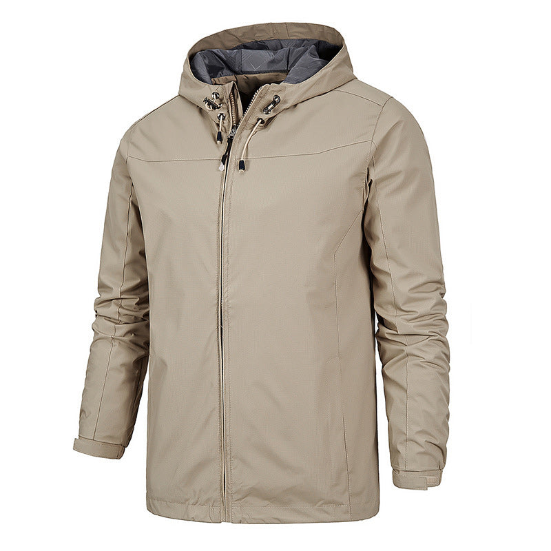 Regenjacke Herren Leicht Wasserdicht Faltbare Regenmantel mit Kapuze