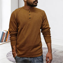 Laden Sie das Bild in den Galerie-Viewer, Einfarbiges T-Shirt Unterhemd Langarmpolo