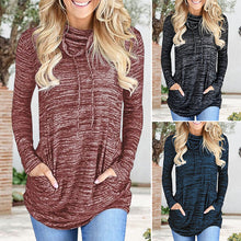 Laden Sie das Bild in den Galerie-Viewer, Lockere Pullover mit Taschen und Kordelzug