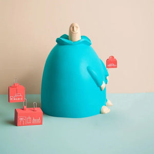 Kleines blaues Mittelfinger-Ornament