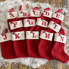 Laden Sie das Bild in den Galerie-Viewer, Weihnachts Buchstaben strickstrumpf