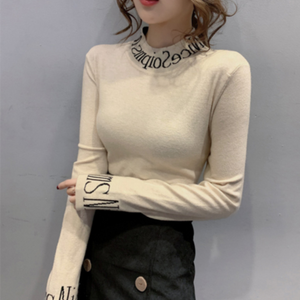 Bedruckter Halbrollkragenpullover für Damen