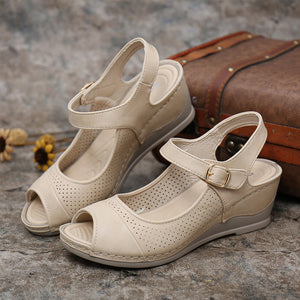 Klassische Lässige Sandalen Mit Fischmaul