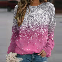 Laden Sie das Bild in den Galerie-Viewer, Bedrucktes Langärmliges T-Shirt mit Rundhalsausschnitt