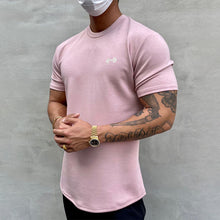 Laden Sie das Bild in den Galerie-Viewer, Elastisches Sport-T-Shirt aus reiner Baumwolle
