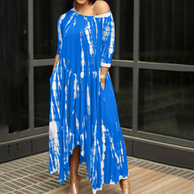 Laden Sie das Bild in den Galerie-Viewer, Unregelmäßiges Kleid mit Batikmuster