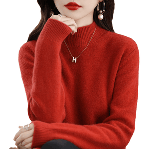 Damen-Pullover mit Stehkragen
