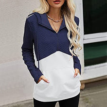 Laden Sie das Bild in den Galerie-Viewer, Kapuzen-Sweatshirt mit Reißverschluss und Tasche