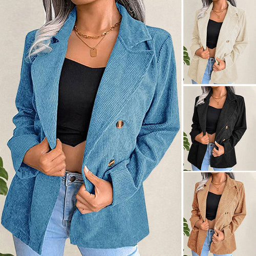 Revers-Blazer aus Cord für Damen