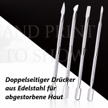 Laden Sie das Bild in den Galerie-Viewer, Doppelseitiger Drücker aus Edelstahl für abgestorbene Haut