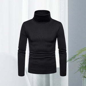 Einfarbiger Pullover mit Rollkragen