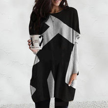 Laden Sie das Bild in den Galerie-Viewer, Pullover mit kontrastierendem geometrischem Muster