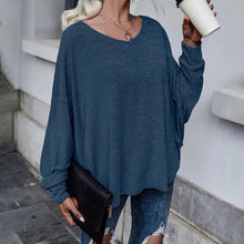 Laden Sie das Bild in den Galerie-Viewer, Einfarbiges Lockeres Geschnürtes T-Shirt für Damen