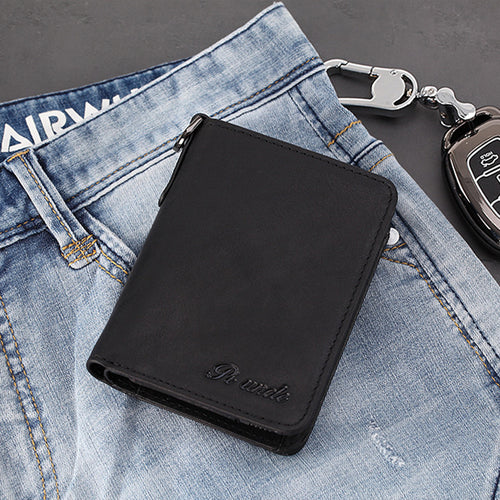 Rfid Geldbörse mit Reißverschluss für Herren