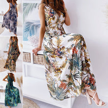 Laden Sie das Bild in den Galerie-Viewer, Sommer Damen bedrucktes Schnürkleid