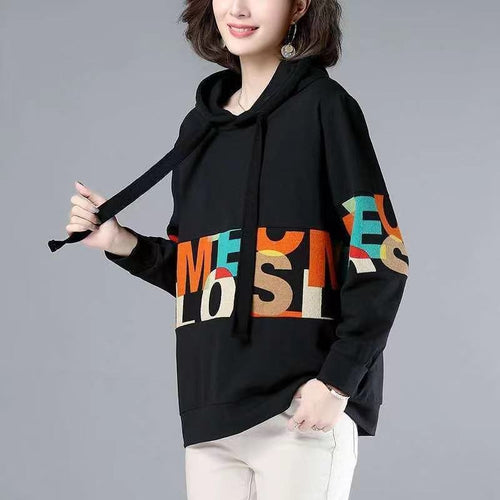 Hoodie mit Buchstaben-Print