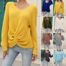 Laden Sie das Bild in den Galerie-Viewer, Geknoteter Strickpullover für Damen