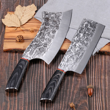Laden Sie das Bild in den Galerie-Viewer, Gehämmertes Küchenmesser aus Edelstahl