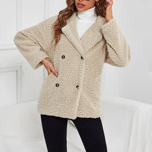 Laden Sie das Bild in den Galerie-Viewer, Damen Sherpa Jacke Leger Revers Fleece