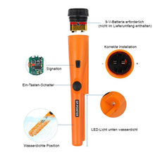 Laden Sie das Bild in den Galerie-Viewer, Tragbarer Metalldetektor