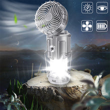 Laden Sie das Bild in den Galerie-Viewer, 6 in 1 tragbares Outdoor-LED-Campinglicht mit Ventilator