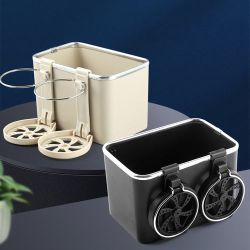 Multifunktionale Taschentuchbox fürs Auto mit Flaschenhalter