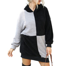 Laden Sie das Bild in den Galerie-Viewer, Damen Langer Langärmeliger Lockerer Plüsch-Kapuzenpullover
