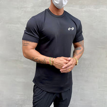 Laden Sie das Bild in den Galerie-Viewer, Elastisches Sport-T-Shirt aus reiner Baumwolle