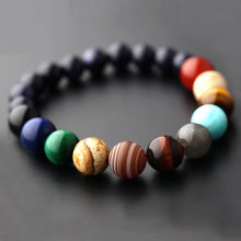 Laden Sie das Bild in den Galerie-Viewer, Buntes Armband mit Sternenhimmel des Sonnensystems