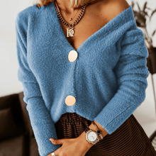 Laden Sie das Bild in den Galerie-Viewer, Strickjacke mit Metallknöpfen