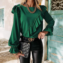 Laden Sie das Bild in den Galerie-Viewer, Elegante Bluse mit Rüschen für Damen