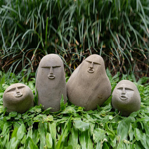 Steinschnitzerei Gesicht Figurine