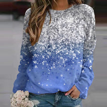 Laden Sie das Bild in den Galerie-Viewer, Bedrucktes Langärmliges T-Shirt mit Rundhalsausschnitt