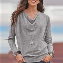 Laden Sie das Bild in den Galerie-Viewer, Damen Einfarbiger Pullover