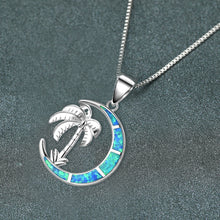 Laden Sie das Bild in den Galerie-Viewer, Blauer Mond-Palme-Halskette