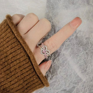 Rosa Herz Ring umgeben