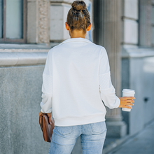Laden Sie das Bild in den Galerie-Viewer, Minimalistisches Sweatshirt mit Reißverschluss