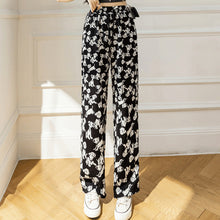 Laden Sie das Bild in den Galerie-Viewer, Bedruckte Hose mit weitem Bein für Damen