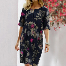 Laden Sie das Bild in den Galerie-Viewer, Klassisches Mode-Blumenkleid