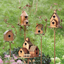 Laden Sie das Bild in den Galerie-Viewer, Kreative Garten-Vogelhaus-Dekoration Aus Metall
