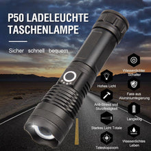 Laden Sie das Bild in den Galerie-Viewer, Superhelle und wasserdichte Militär-Taschenlampe mit Zoom